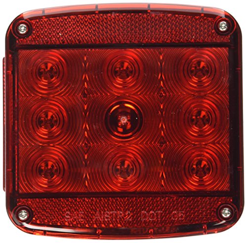 Peterson Manufacturing Piranha Square LED Stop/Turn/Tail Trailer Light - 4.76in., With License Light, Model# V840L