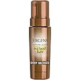 Jergens Natural Glow Instant Sun Body Mousse, Self Tanner for Deep Bronze Tan, Sunless Tanning Body Bronzer for Natural Looking Color Instantly, 6 Oz