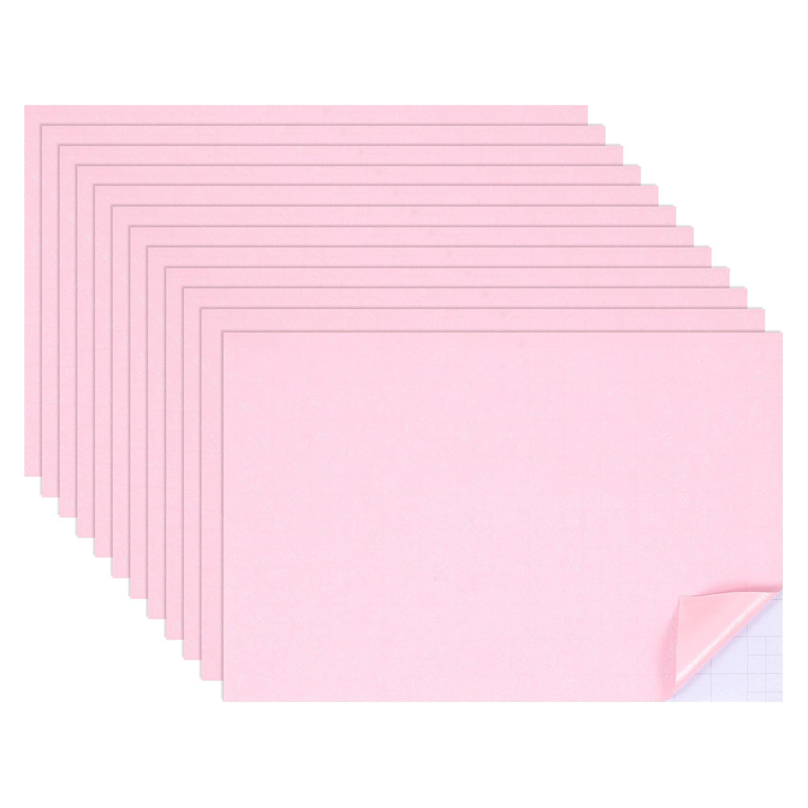 sourcing map 12 Sheets Miniature Dollhouse Wallpaper, Silk Pattern Self-Adhesive PVC Flooring Wall, Mini Wall Decor for Dollhouse Sand Table Model Accessories 11.81 x 7.87 Inch (Pink)