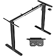 VIVO Electric Stand Up Desk Frame Workstation, Single Motor Ergonomic Standing Height Adjustable Base with Simple Controller, Black, DESK-V100EB