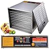 1200W-10-Tray-Stainless-Steel-Digital-Food-Jerky-Fruit-Dehydrator-with-10-Stainless-Steel-Shelves-Digital-Timer