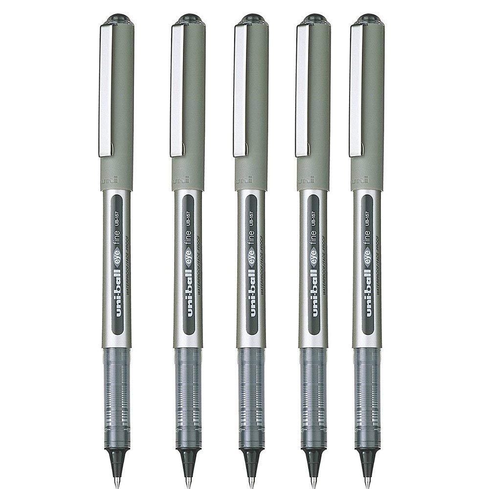 3XEye Rollerball Pens Mitsubishi Pens (Black UB157, 5 Pack) Amazon.co