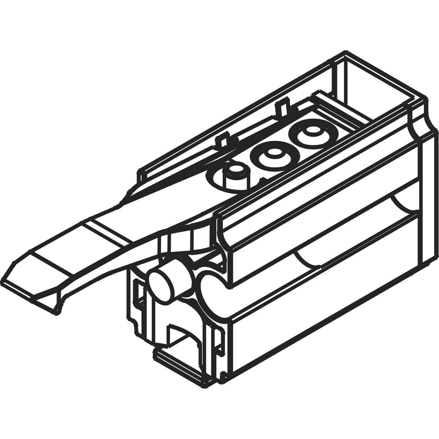 HAWA Junior 80/100 Safety Catcher Sliding Door Stopper with Adjustable Retention Spring Galvanised Steel