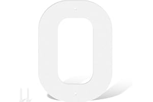 USENUMBER 6 Inch Metal House Numbers, Metal Letters, House Address Numbers for Outside, Metal Mailbox Numbers, White Modern Metal Numbers and Letters, Home Address Door Numbers for House Apartment(O)