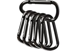 Carabiner Clip,10 Pcs D Shape Carabiner Keychain Clip Hood for Camping Hiking Fishing