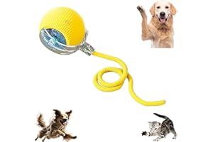 AUTRETY 2025 New Electric Dog Ball Toy,360° Smart Automatic Interactive Rolling Dog Ball, Smart Pet Toy Ball,Interactive Toys,Gift for Kids（Yellow