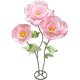 Giant Artificial Flowers for Decoration, Huge Birthday Party Mother's Day Valentine Backdrop with Standing Base Store Window Display Wedding Reception Banquet Ceremony Floral Decor, Light Pink