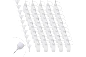 AHIER Adecco Precision Tip Applicator Bottle, Glue Applicator Bottles, 50 PCS 15ml Precision Tip Applicator Bottles with 10 Plastic Funnels, for Acrylic Painting, Quilling, Alcohol Ink(Precision Tip Bottle)