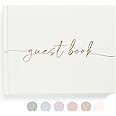 Lamare Elegant Blank Page Wedding Guest Book – The Perfect Polaroid Guest Book for Wedding Receptions, Birthdays, Baby Showers, and Special Events – A Stylish Sign-in Book for Guests