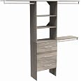 ClosetMaid BrightWood 48-in L x 2.5-in H Extendable Satin Nickel Metal Closet Rod with Hardware 5451 at