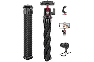 FAMALL Portable Camera Tripod, Mini Flexible Stand for Phone with Cold Shoe Phone Mount for iPhone Camera Gopro Travel