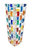 Italian Crystal Bud Vase, Hand Painted, Made in Italy