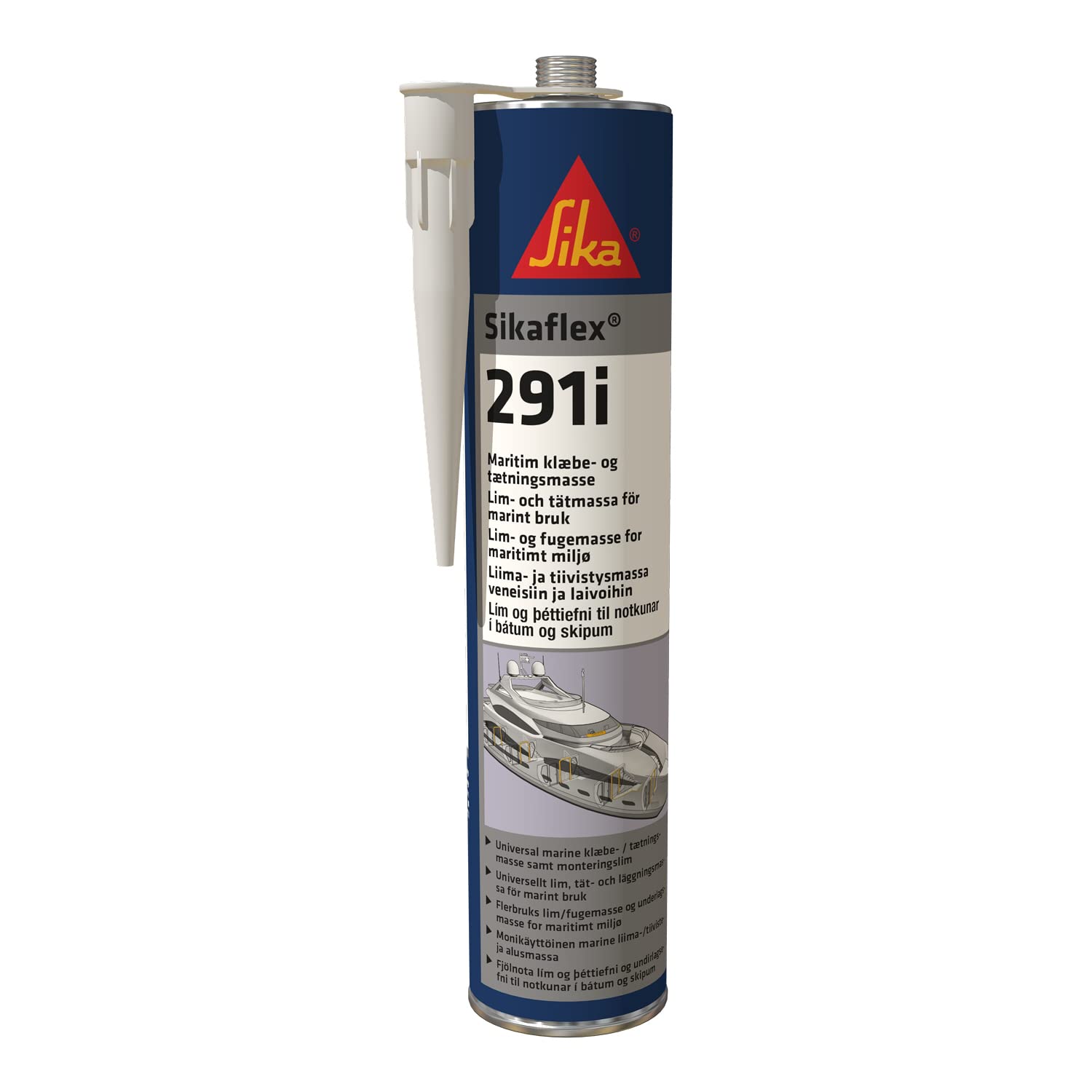Sika Sikaflex 291i Multifunctional Adhesive Sealant for Marine Applications, White, 300 ml