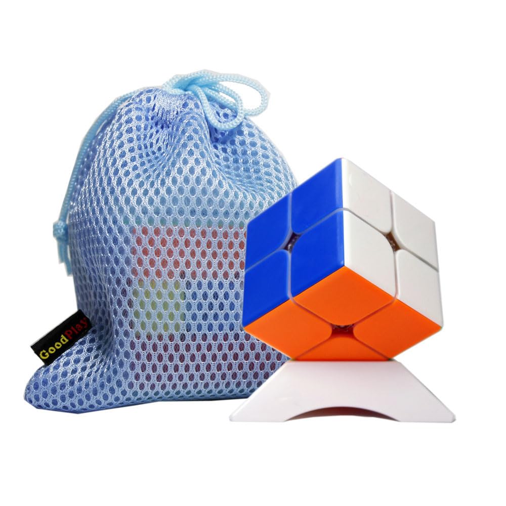 Oostifun 2x2 Stickerless 2x2x2 Cube puzzles Brain Teaser Twist Puzzle with One Bag and one Tripod