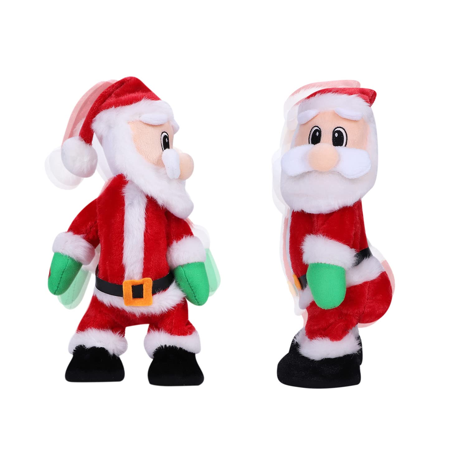 XINCHIA Singing and Dancing Christmas Santa Claus Figure Twisted Hip Twerking Singing Novelty Decoration Electric Musical Xmas Santa Claus Ornament Christmas Standing Figure for Tabletop Decoration