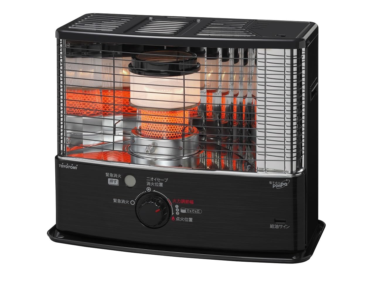 トヨトミ 石油ストーブ ダブルクリーン (木造10畳まで/コンクリート13畳まで) 日本製 ブラック HRC-W3624(B)商品画像