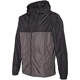 Independent Trading Co. Lightweight Windbreaker Zip Jacket L Black/ Graphite