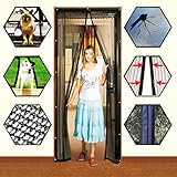 Hands Free Magic Mesh Screen Net Door with magnets Anti Mosquito Bug Curtain Keep the Bug Insect and Fly Out fit up to 38