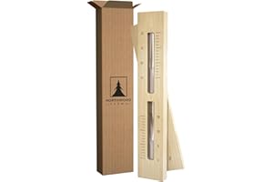Northwood Sauna - Sauna Sand Timer - Handmade from Finnish Pine Wood - Wall-Mounted Rotating 15-Minute Hourglass with White Sand