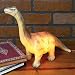 Dinosaur Resin Table Lamp - Brontosaurus Light - 4"x 13"x 10"
