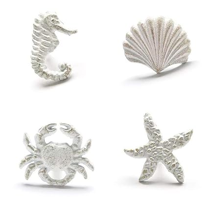 Olizee Seashell Nautical Decor Cabinet Knobs For Drawers Or Doors