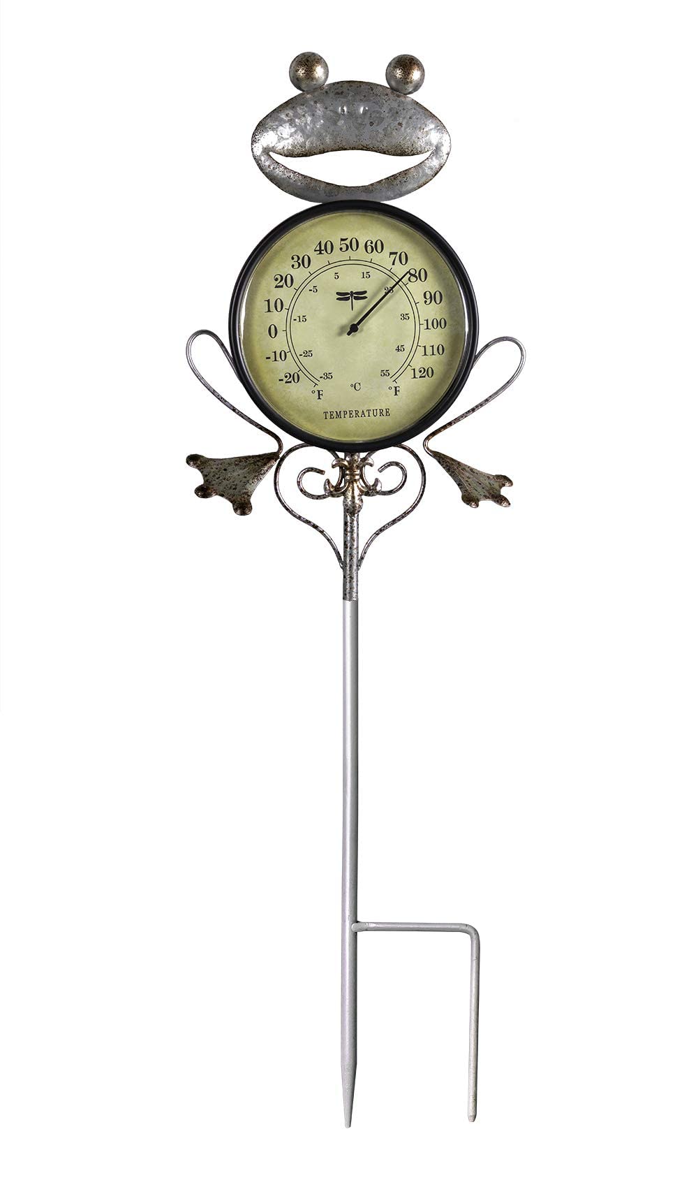 Poolmaster 54582 Outdoor Thermometer Garden Stake, Frog, Multi