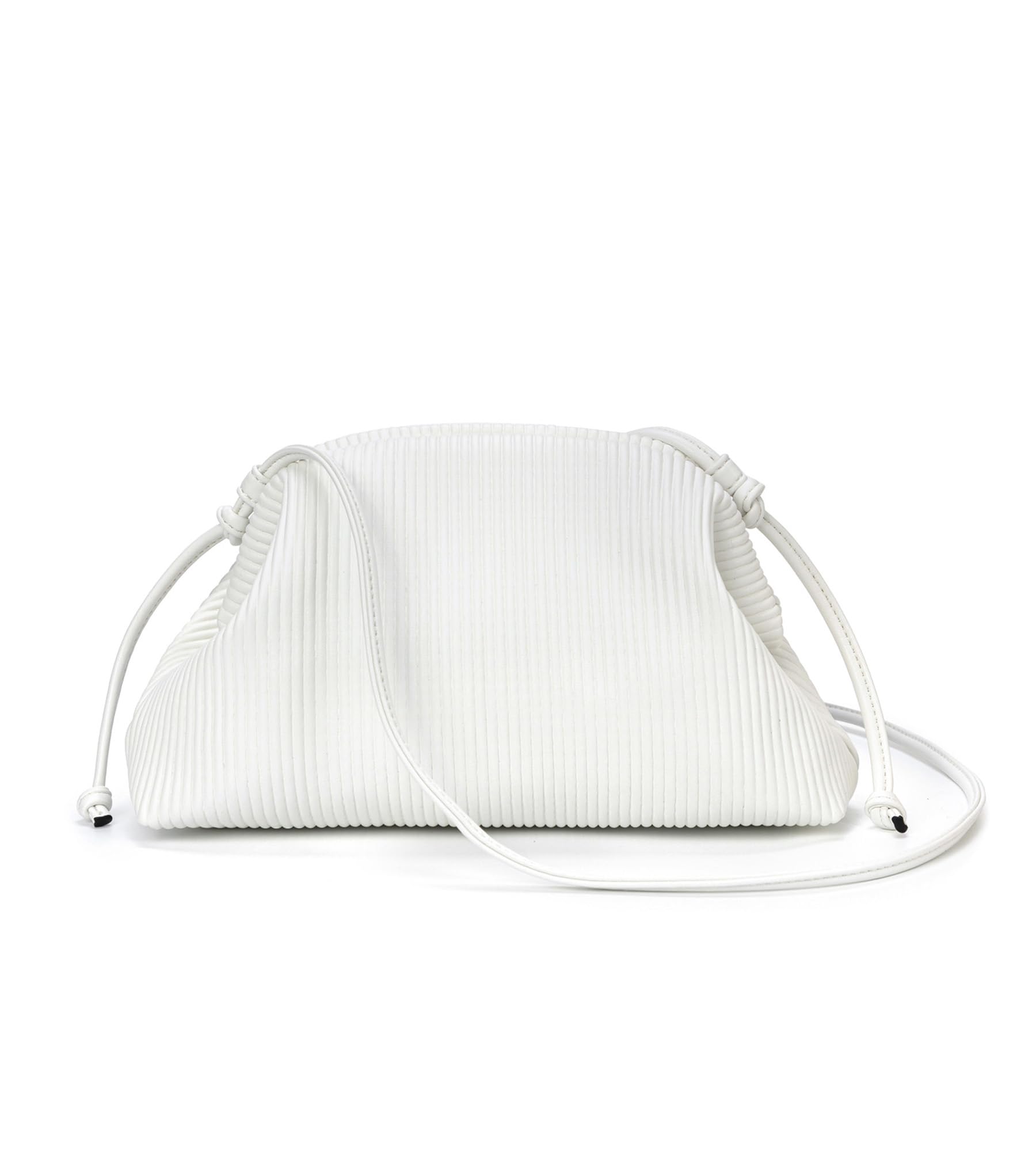 Photo 1 of KingTo Clutch Purses for Women, Soft Cloud Bag Fashion Dumpling with Ruched Pouch Handbag for Crossbody Shoulder (white)