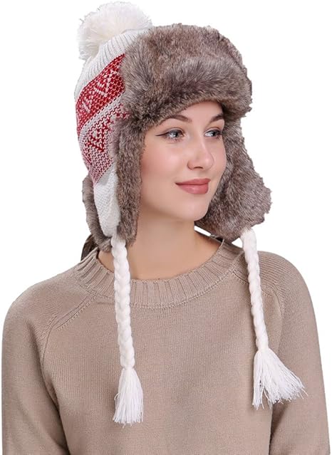 womens wool hat with ear flaps