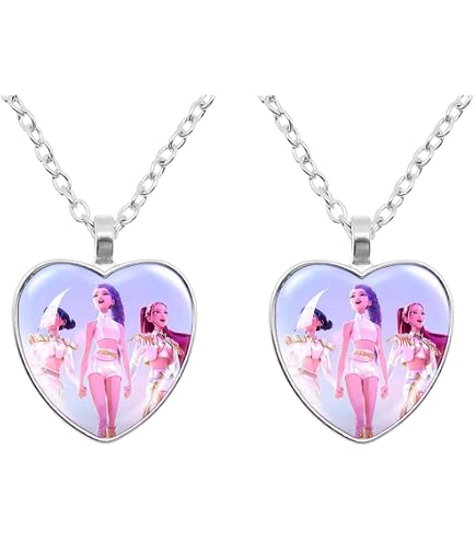 Amazon.com: 2PCS Korea Pop Heart Shape Necklace,Girls Group