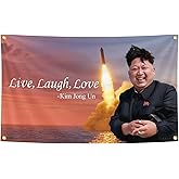 Kim Jong Un Flag Live,Laugh,Love Funny Flag 3X5FT.