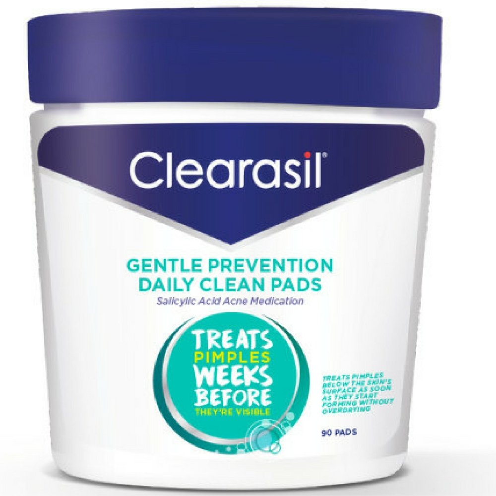 Clearasil Daily Clear Acne Face Pore Cleansing Pads, Hydra-Blast Oil-Free Facial Pads, 90 ct