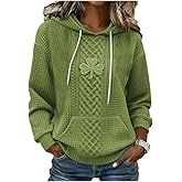 Women's St. Patrick's Day Shamrock Art Print Hoodie Shamrock St. Patrick's Day Shirt