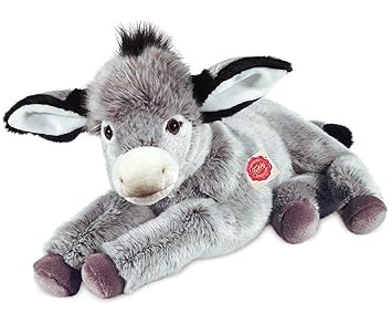 Teddy Hermann 902492 Esel liegend Plüsch, 50 cm