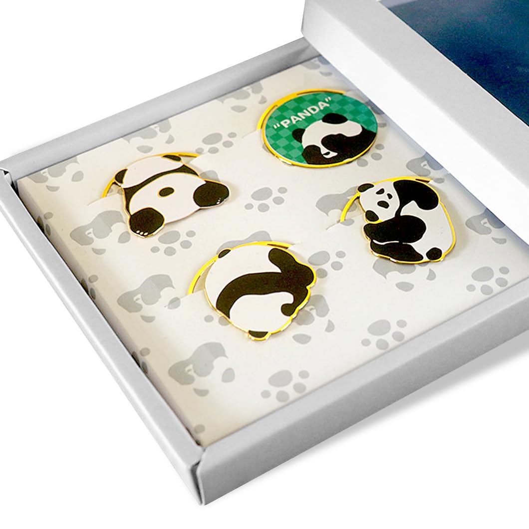 Rolin Roly 4Pcs Cute Panda Bookmarks 3D Bookmark Planner Clips of Animal Reading Book Markers Gifts for Children, Page Marker,Book Lovers (4PCS)