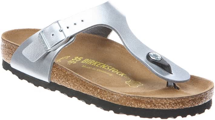 Amazon.com | Birkenstock Gizeh Sandal - Women's Titanium Birko-Flor 40 | Slides