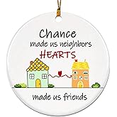 Neighbor Christmas Ornaments 2025, Chance Made Us Neighbors Ornament, Neighbor Gifts for Christmas, Neighbors and Friends Gifts Ideas, Best Neighbor Ceramic Ornaments