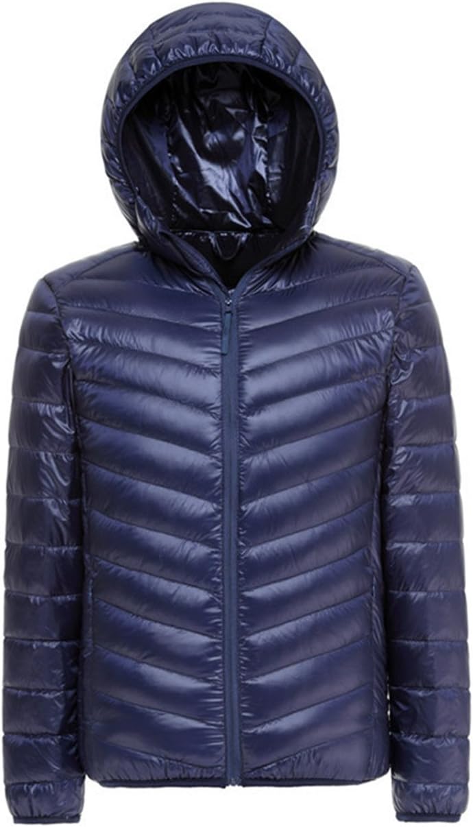 Lanmay Men's Ultralight Packable Hooded Down Jacket Puffer Down Coats