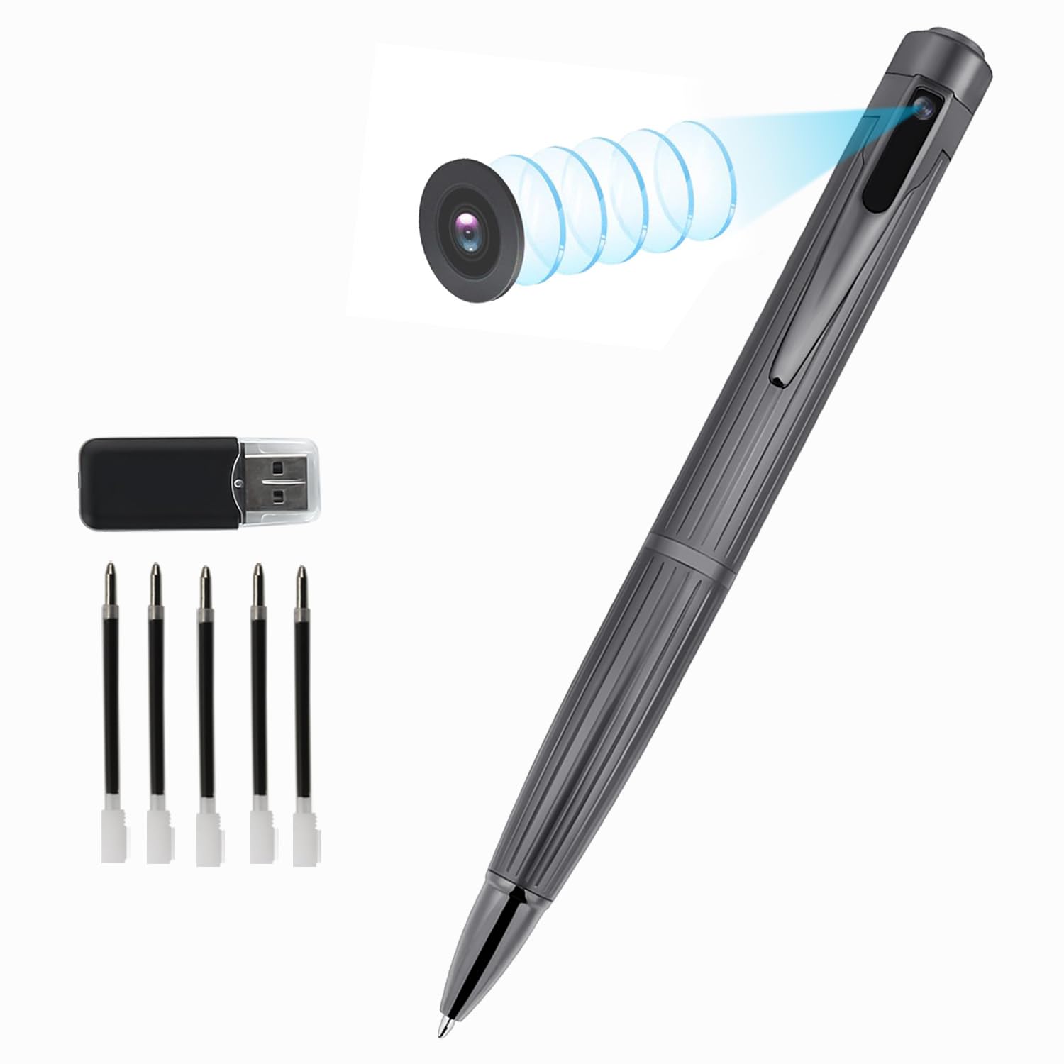 Spy Cameras Pen,Hidden Camera 32GB 1080P HD Mini Portable Pocket Cam Covert Camera Audio and Video Recorder for Business and Conference with Motion Detection
