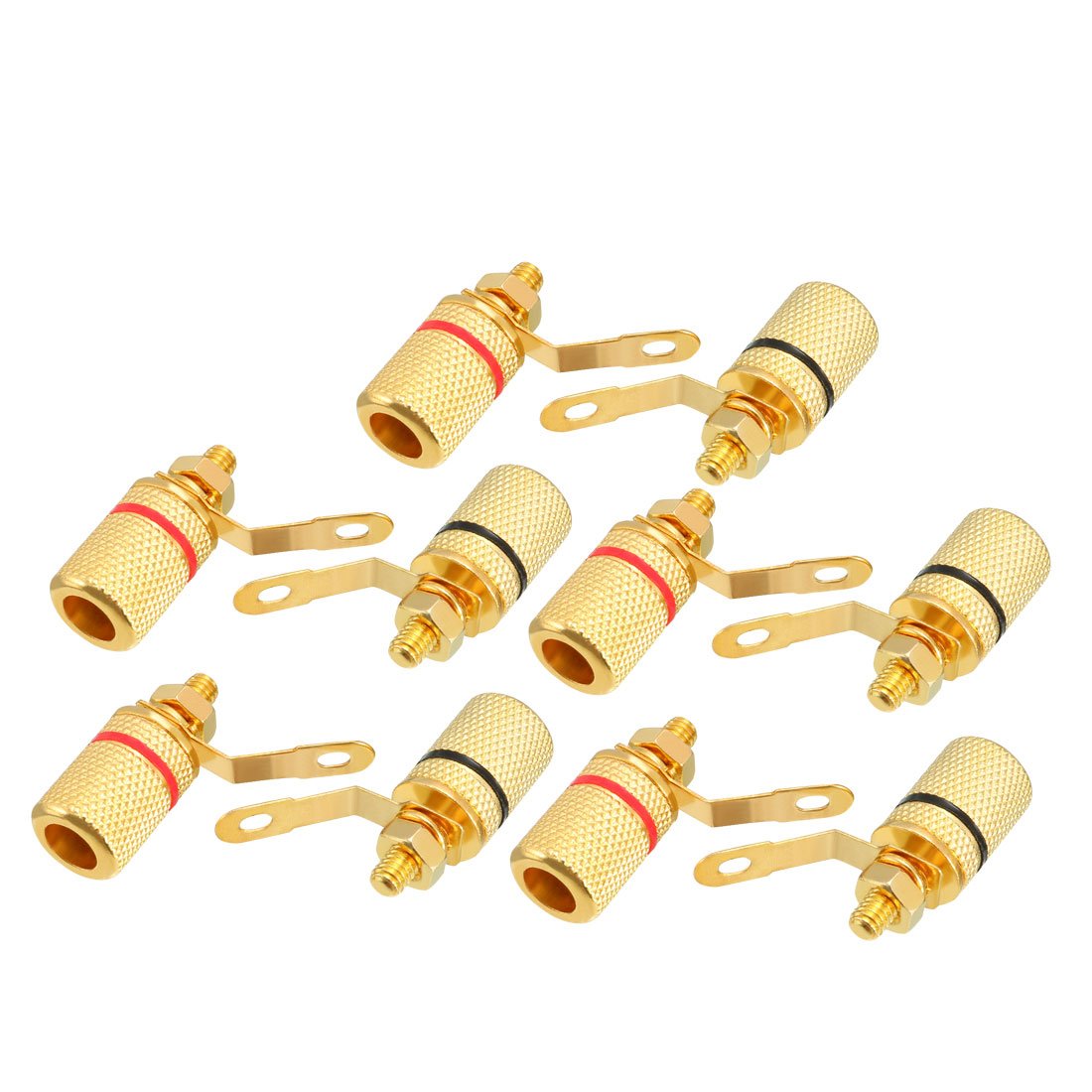 Sourcingmap 10 Pcs Video Speaker Terminal Connectors 4mm Banana Jack Outlet