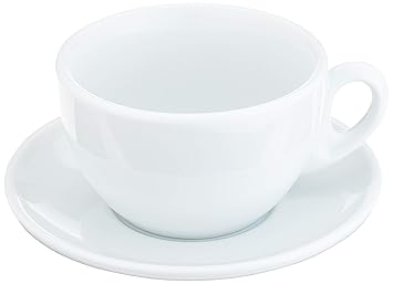 Cilio Milchkaffeetasse Roma, weiß, Porzellan, 15,5 x 15,5 x 6 cm