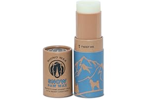Rhino Wax - Dog Paw Snow Wax 2oz - Winter Balm for Dogs Feet - Protects Against Cold, Icy, Salt, Wintery Conditions - Moisturizes and Improves Elasticity - Lick-Safe, Natural Ingredients - Made in USA