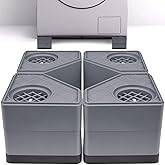 Anti Vibration Pads for Washing Machine - Double Heighten Washer and Dryer Pedestals High Hard Wearing Square Rubber Foot Pad