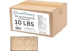 Lushpantry Kataifi Dough, Dried and Chopped for Dubai Chocolate, Kunafa & Baklava, Kataifi Shredded Fillo Dough (10 lbs, Dry kataifi)