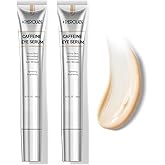 +1HEROLABS Caffeine Eye Cream with Niacinamide, Hyaluronic Acid, Vitamin E & Peptides - Under Eye Serum for Puffiness and Dark Circles, 0.7 Fl Oz (Pack of 2)