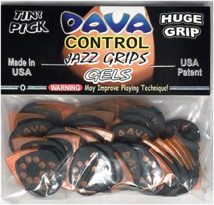 Dava»Jazz Grip Gels« Picks For Guitar - Refill Bag With 36 Pieces