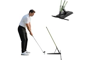 tzvvi Golf Alignment Stick Holder, Golf Training Aid Teaching Equipment for Aiming, for Putting, Aiming, Full Swing Trainer, Posture Corrector, Golf Swing Trainer with Metal Sticks