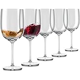 Happy U.S Premium Stemmed Wine Glasses – Elegant Transparent Unbreakable Wine Glasses for Red & White Wines, 16 oz Capacity, Dishwasher Safe, Perfect Present for Wine Lovers (Set of 4)