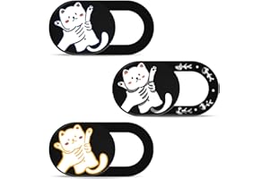 DR. PANDACAT Hug Me Cat 3-Pack Laptop Camera Cover Slide - Cute Webcam Cover for MacBook Pro/Air, Dell, iPad, iPhone, iMac - Computer Camera Blocker, Mac Camera Cover Slide, Laptop Webcam Cover, iPad Accessories