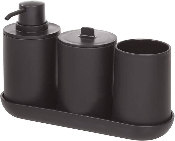 iDesign Cade 4Piece Bathroom Accessory Set, Matte Black Amazon.ca