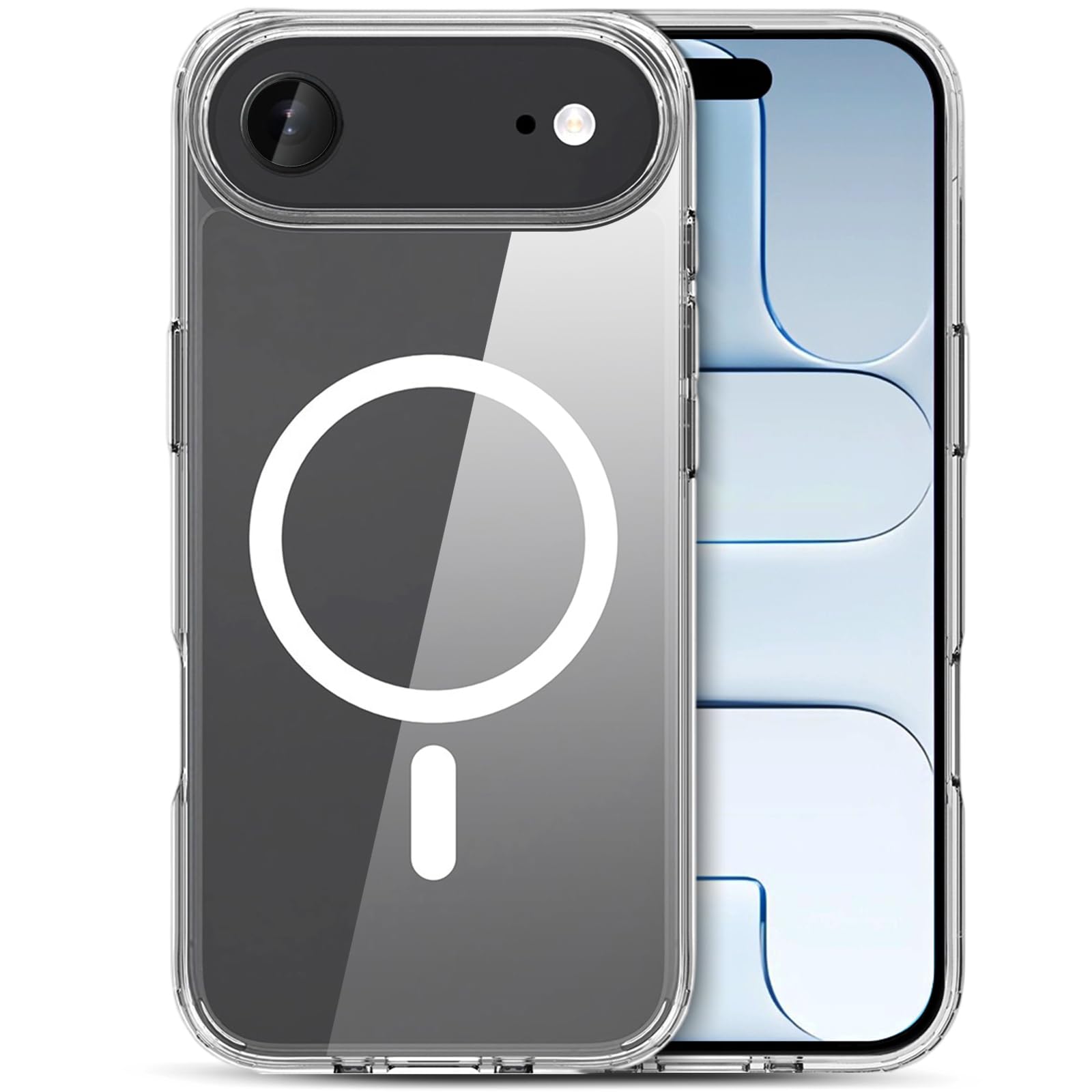 FanTEK Phone Case Compatible with iPhone Air 6.5 Inch, Magnetic Case Clear Protective Bumper Hard Back Cover